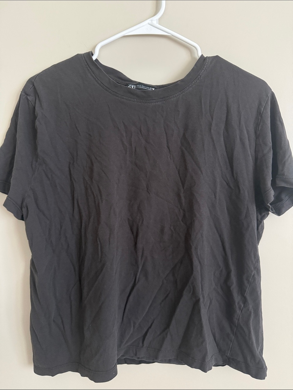 Zara Black Crew Neck T-Shirt